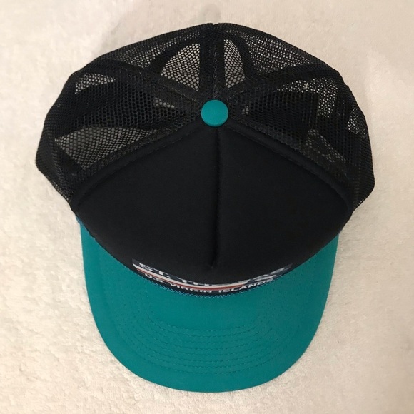 Nissin Cap for St. Thomas USVI on Black/Green Adjustable SnapBack Beach Ball Cap - Picture 14 of 14